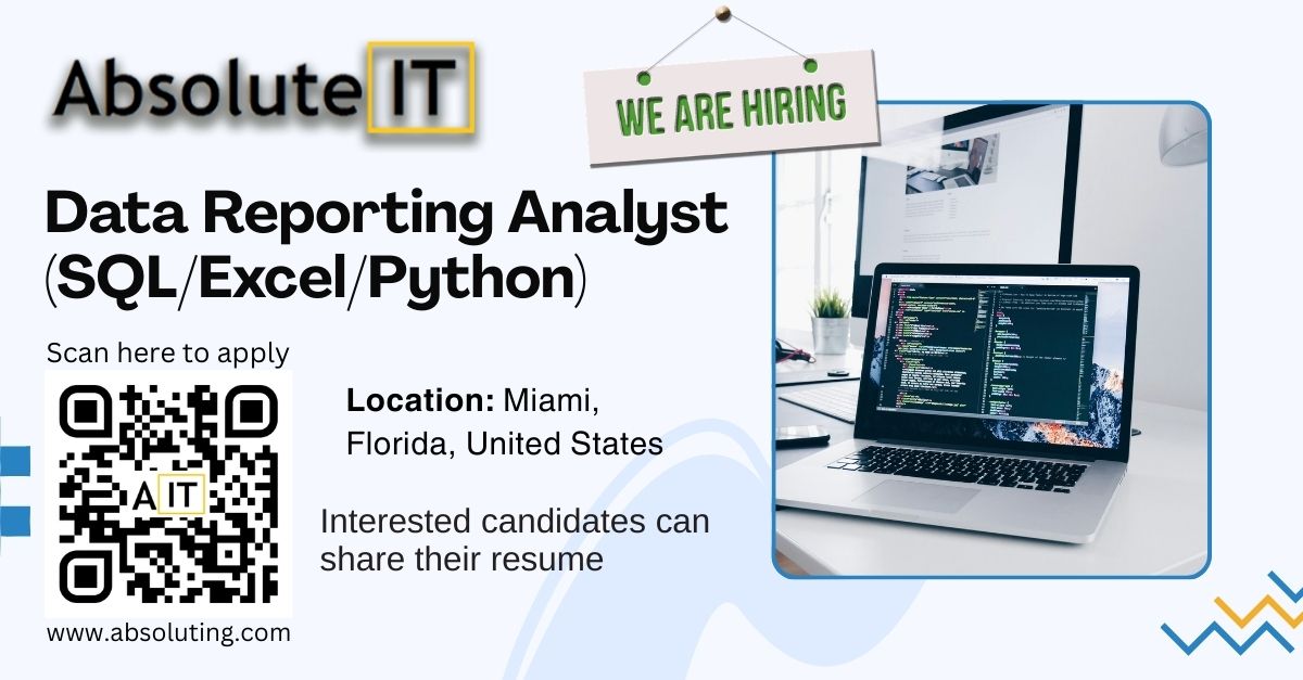 Data Reporting Analyst | SQL/Excel/Python